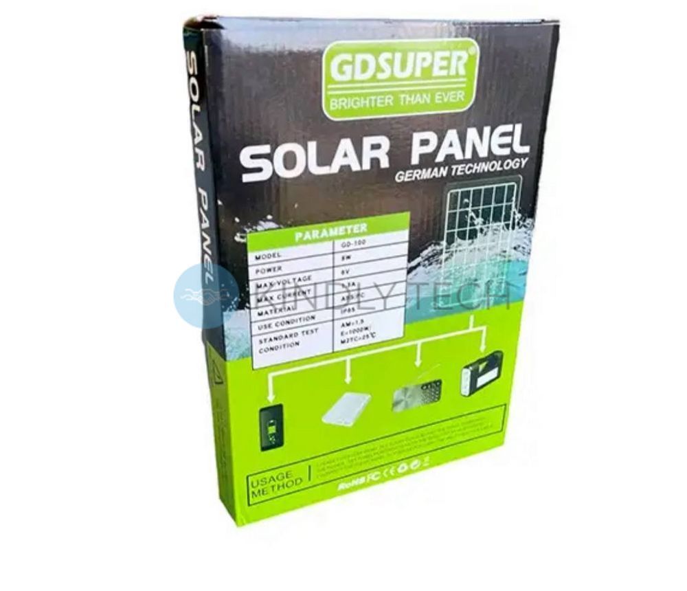 Портативна сонячна панель GDSUPER GD-100 8W
