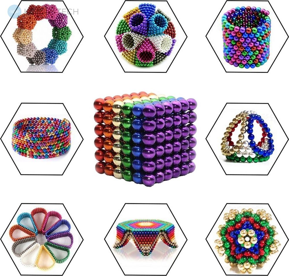 Магнитный конструктор-головоломка Neocube 216 шариков Разноцветный 3 мм.