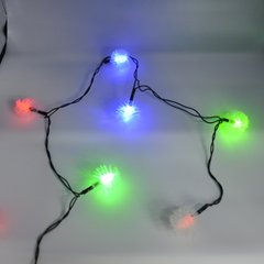 Гирлянда-нить (String-Lights) 40plastic-1 внутренняя, провод черный 5м, Разноцветная