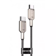 Кабель USB C to C 60W (1m) — Veron CC04 Nylon — Black