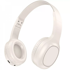 Накладні Bluetooth навушники Hoco W46 — Milky White
