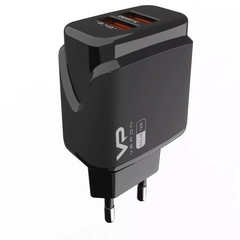 Сетевое зарядное устройство 2.4A | 2U — Veron VR-C12 — Black