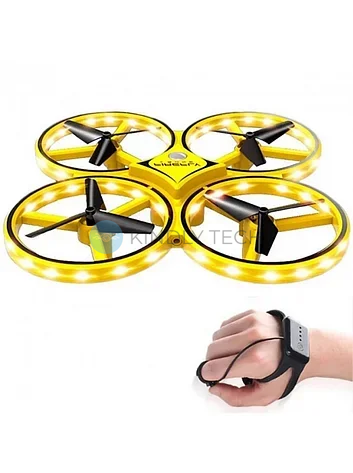 Квадрокоптер Дрон 918 з ручним керуванням Tracker Drone Pro Жовтий