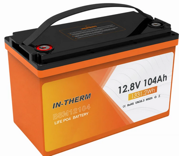 Потужний LiFePO4 акумулятор IN-THERM/BLUESUN 12,8 В 104 А&middot;год з BMS