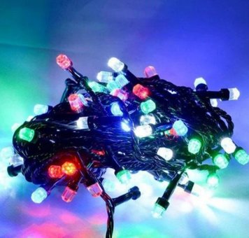 Гирлянда кристалл 100LED (RD-7158) 9м двухцветная лампа, Цвет ламп-Микс