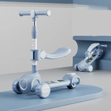 Самокат беговел Scooter H066 2в1 Голубой