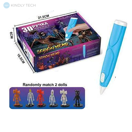 3D ручка 3DPEN-6-2 Світ фантазій Soron head blue