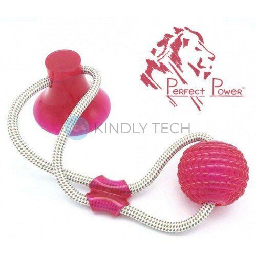 Іграшка для собак канат на присоску Dog Toy Rope PULL Red