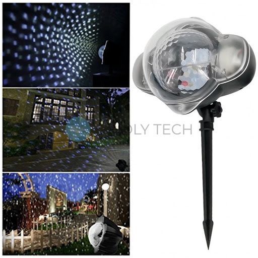 Цветной лазерный проектор Snow flower Lamp