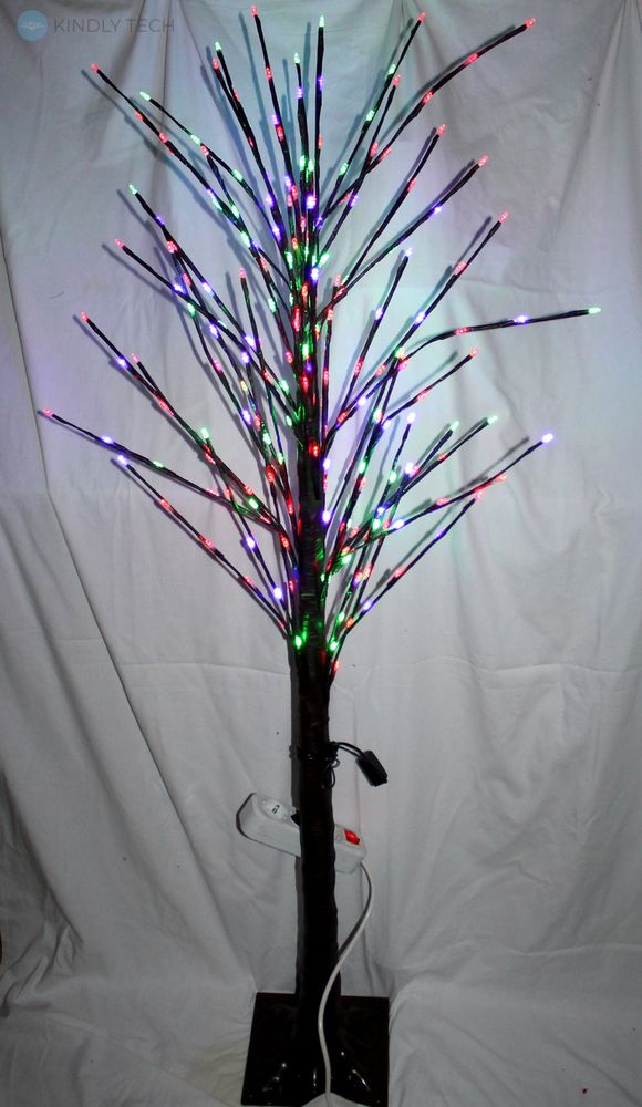 Светодиодное декоративное дерево 108LED 1,2м цвет ламп - микс, ствол черный