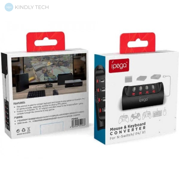 Переходник для клавиатуры и мышки USB IPega 9133 к PS4/XBox/Switch
