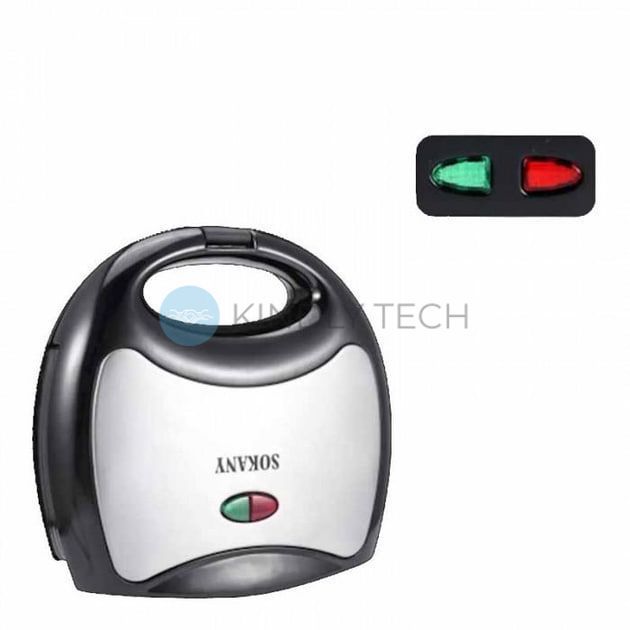 Сендвічниця електрична Sokany KJ-102G 750W бутербродниця з антипригарним покриттям