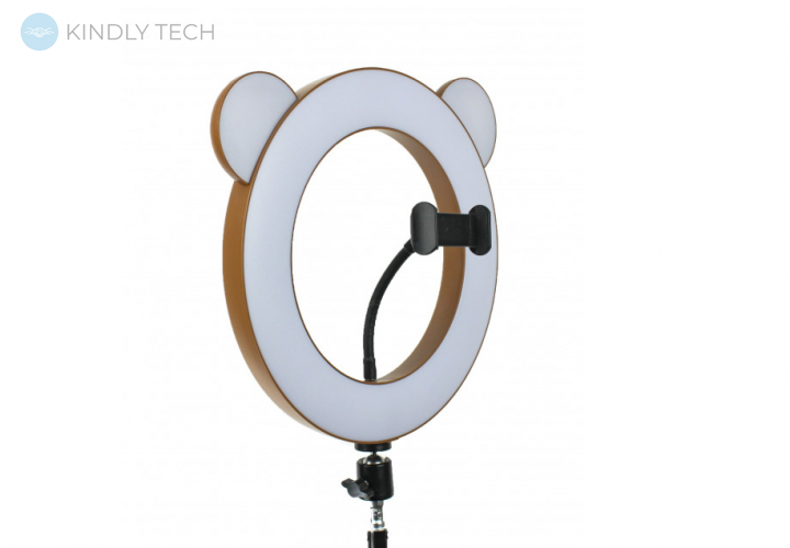 Кольцевая Led лампа "Панда" с держателем для смартфона, диаметр 27 см