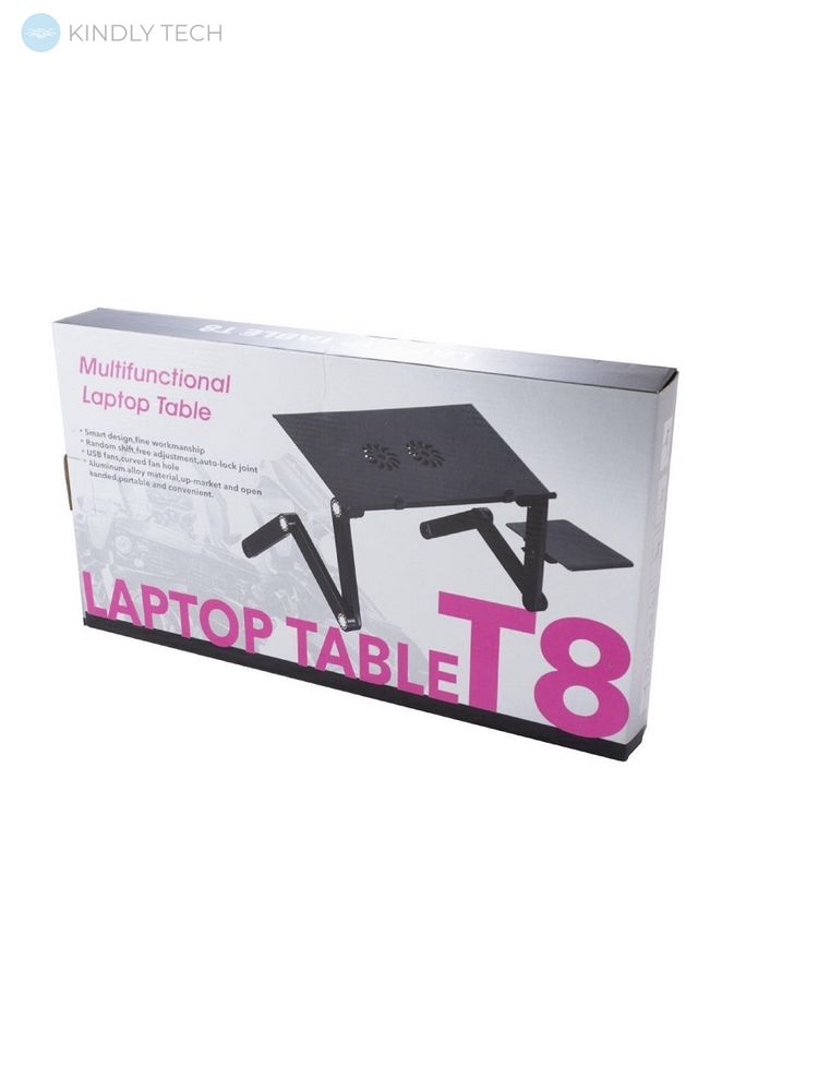 Столик - трансформер для ноутбука LAPTOP TABLE T8 з охолодженням