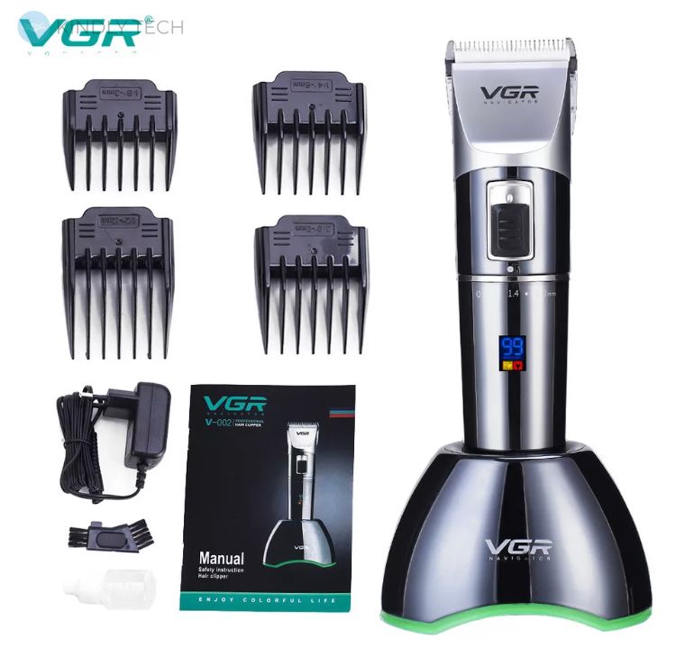 Машинка для стрижки волосся VGR V-002 LED дисплеєм