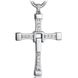 Хрест Домініка Торетто з ланцюжком Сріблястий