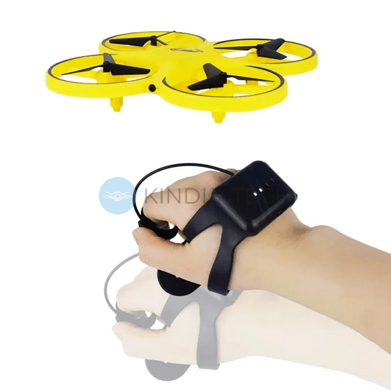 Квадрокоптер Дрон 918 з ручним керуванням Tracker Drone Pro Жовтий