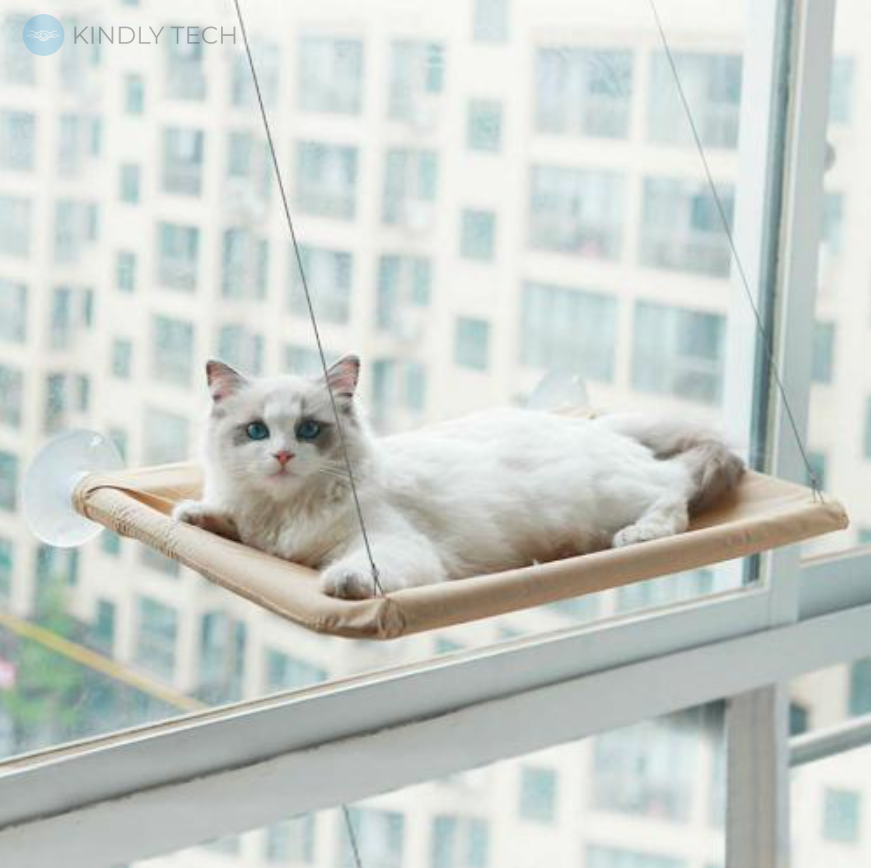 Лежанка для кішок на вікно Window Mounted Cat Bed на липучках