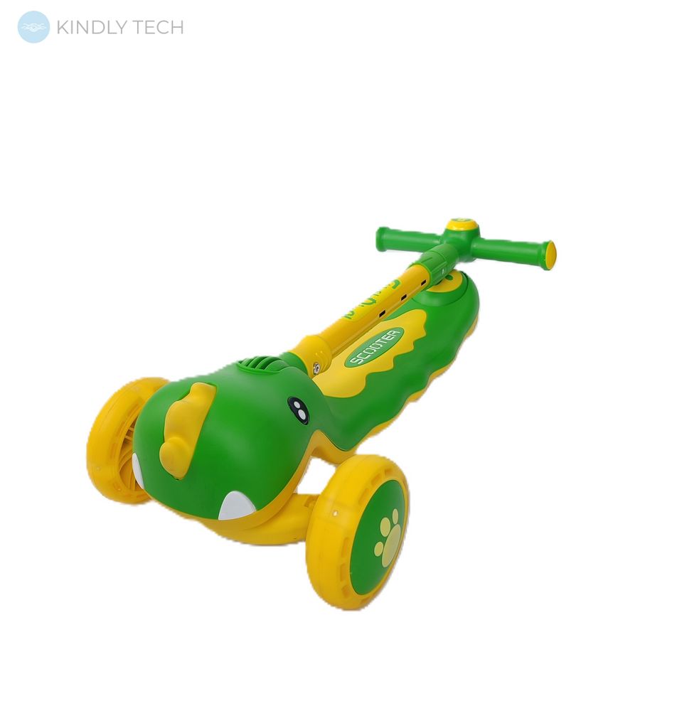 Детский самокат-беговел Scooter Дракончик Зеленый