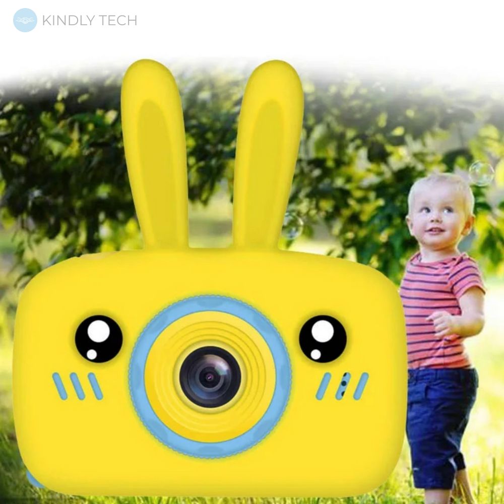 Детская фотокамера Baby Photo Camera Rabbit с автофокусом Х-500, Yellow