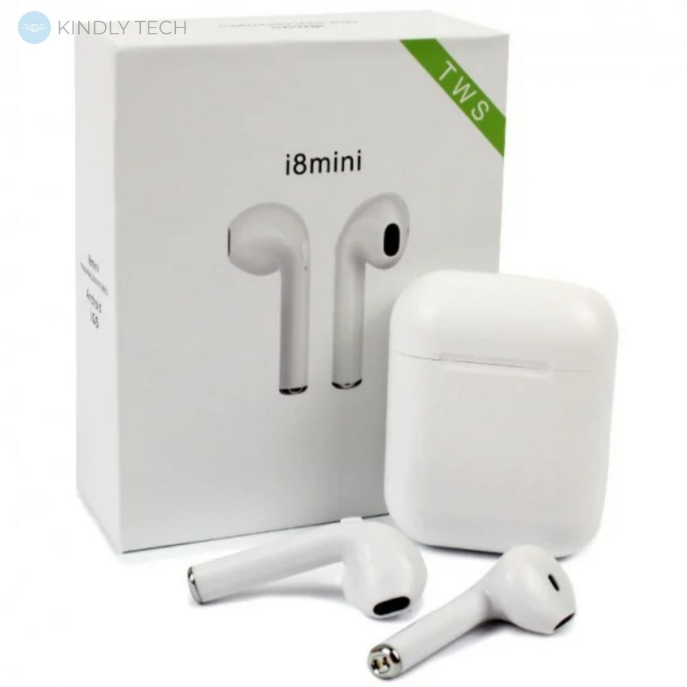 Бездротові Bluetooth навушники l8 mini TWS, White