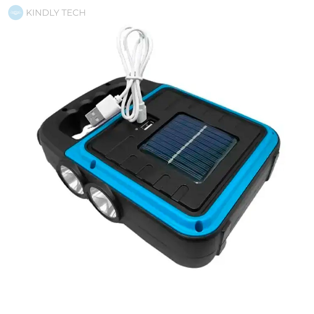 Фонарь аккумуляторный с солнечной панелью Solar LED light HS-8020 power bank