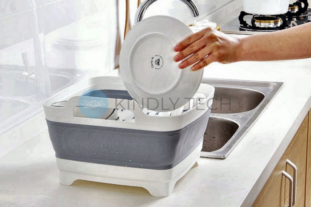 Складна раковина з ручками і отвором під злив води Folding Cup