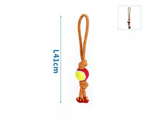 Игрушка для собак Канат-веревка с мячиком для щенков 41 см.