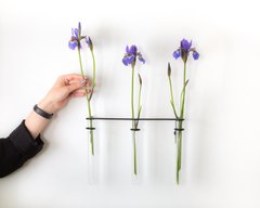 Настенная минималистичная ваза «Three plants»., Чорний