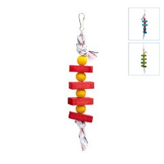 Іграшка для птахів Прутики з кульками на мотузці в асортименті