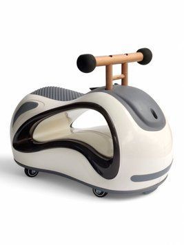 Стильна дитяча каталка з підсвіткою та музикою Scoobee 6688,Біла