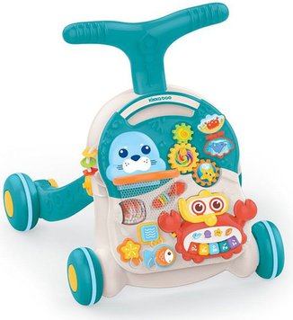 Игровой центр бизиборд каталка 2в1 Musical Stroller Turquoise