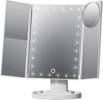 Зеркало для макияжа со светодиодной подсветкой Cosmetic mirror LY-700, тройное