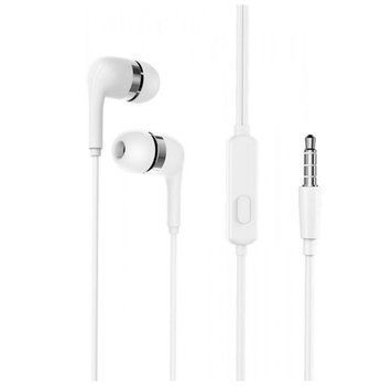 Навушники з мікрофоном 3.5 мм Borofone BM39 Refined &mdash; White