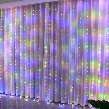Гирлянда &laquo;Штора&raquo; 300 LED, 3x3 м, разноцветное свечение, USB, с пультом