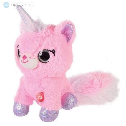 Інтерактивна іграшка Плюшевий єдиноріг Glowcorns зі світлодіодним підсвічуванням, Рожевий