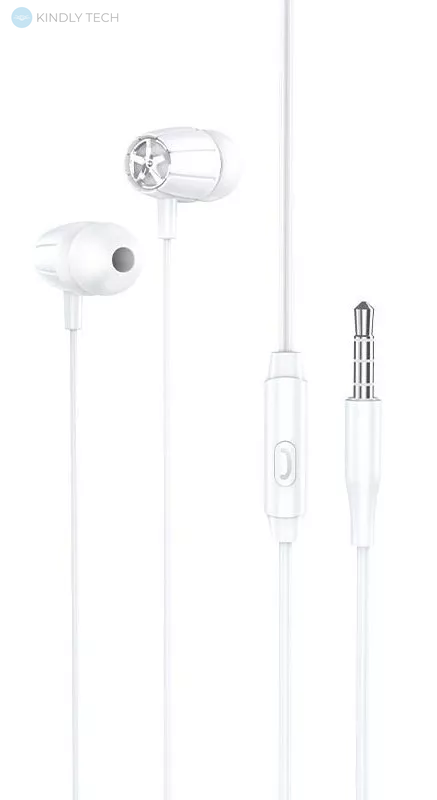 Навушники провідні вакуумні Hoco M88 з мікрофоном Jack 3.5, Білі