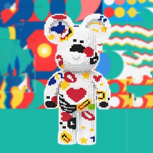 Конструктор Magic Blocks у вигляді ведмедика Bearbrick French kisses 50см 4300 деталей