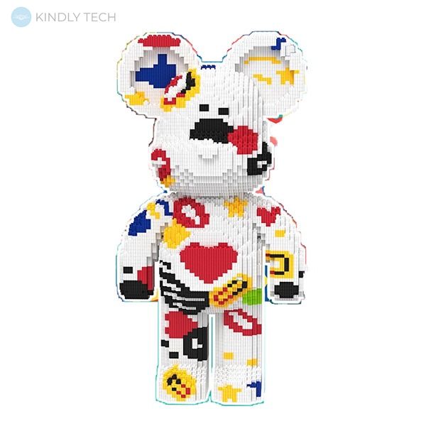 Конструктор Magic Blocks у вигляді ведмедика Bearbrick French kisses 50см 4300 деталей