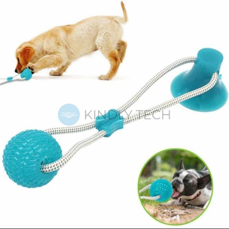 Іграшка для собак канат на присоску Dog Toy Rope PULL Green