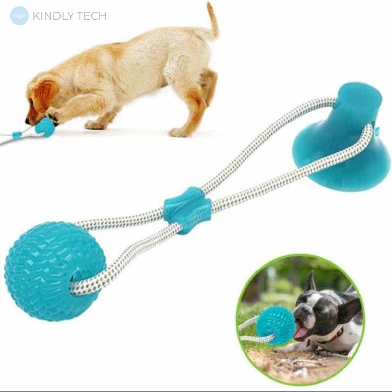 Іграшка для собак канат на присоску Dog Toy Rope PULL Green