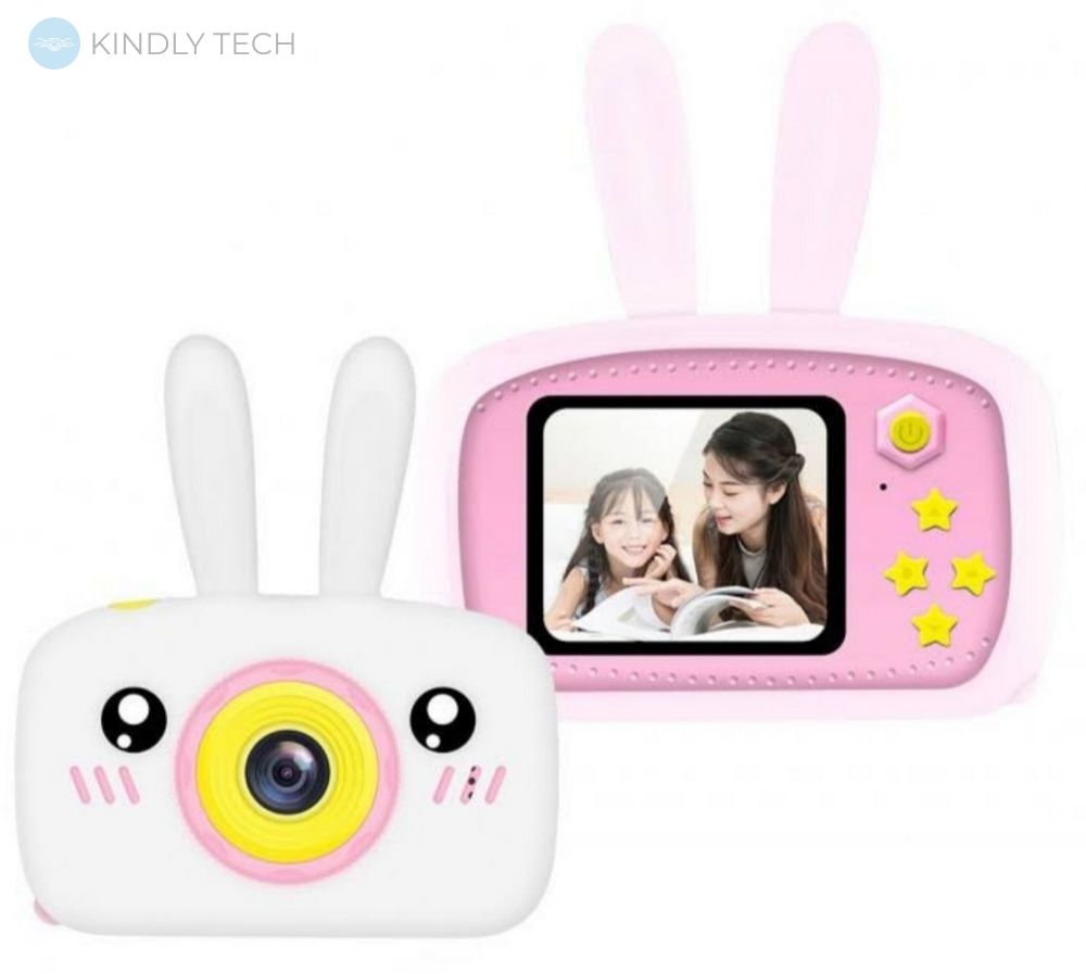 Детская фотокамера Baby Photo Camera Rabbit с автофокусом Х-500, White