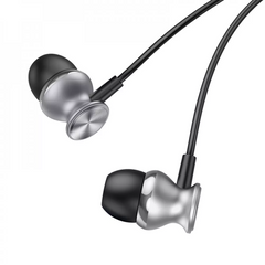 Дротові навушники вкладиші Hoco M106 — Metal Gray
