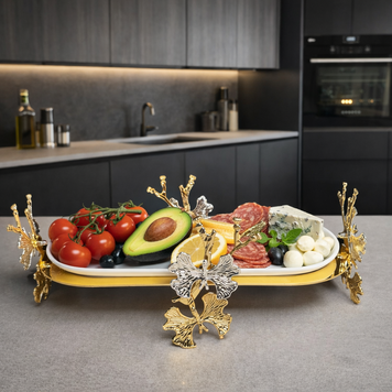 Сервировочная подставка для десертов Royal Grace 4423 керамическая 40&times;19 см