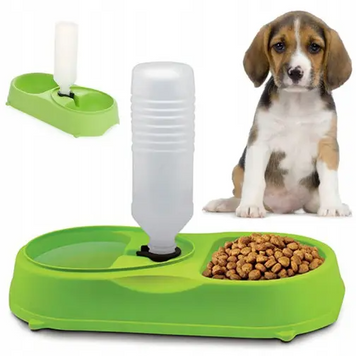 Кормушка 2в1 миска с автоматической поилкой для собак и кошек Pet Feeder