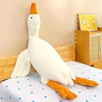 Мягкая игрушка подушка гусь-обнимашка 90 см