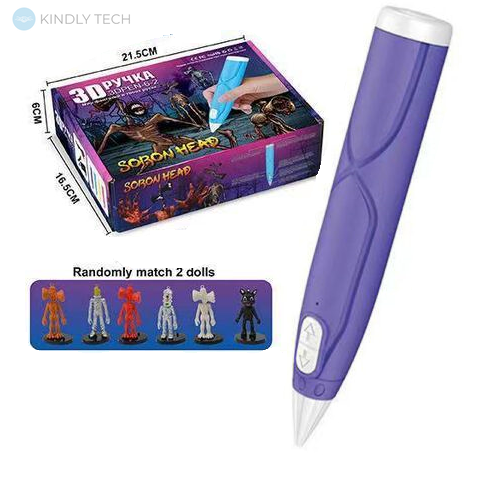 3D ручка 3DPEN-6-2 Світ фантазій Soron head purple