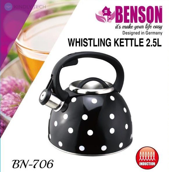 Чайник зі свистком з нержавіючої сталі Benson BN-706 3 л