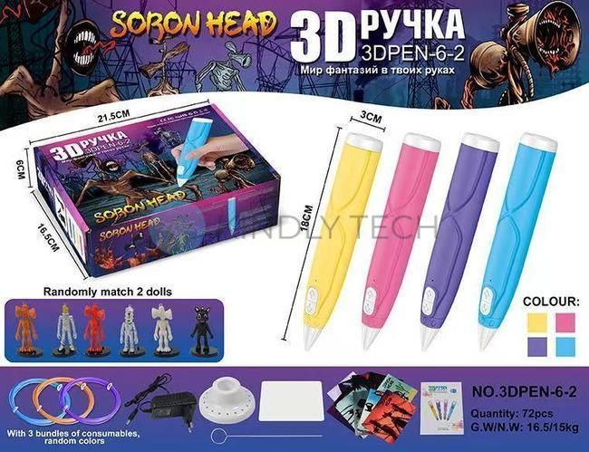3D ручка 3DPEN-6-2 Світ фантазій Soron head purple