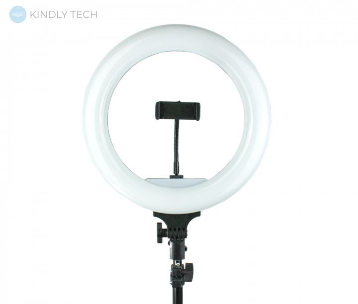 Кільцева LED лампа LEDSRL D12.5 із тримачем для смартфона, діаметр 32 см